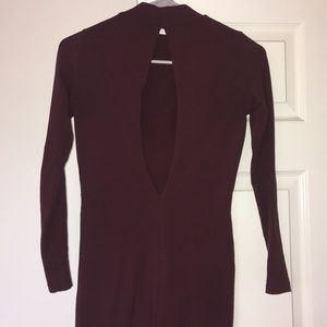 American Apparel Burgundy Pencil Dress